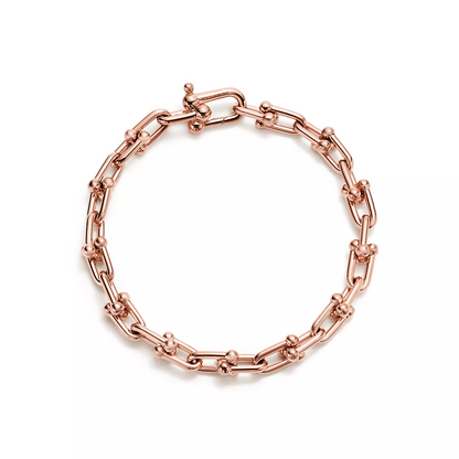 [Lume Jewelry]HARDWEAR SMALL LINK 26 MOTIF PINK GOLD BRACELET