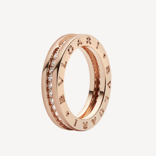 [Lume Jewelry]ZERO 1 ONE-BAND PAVED DIAMONDS ON THE SPIRAL RING