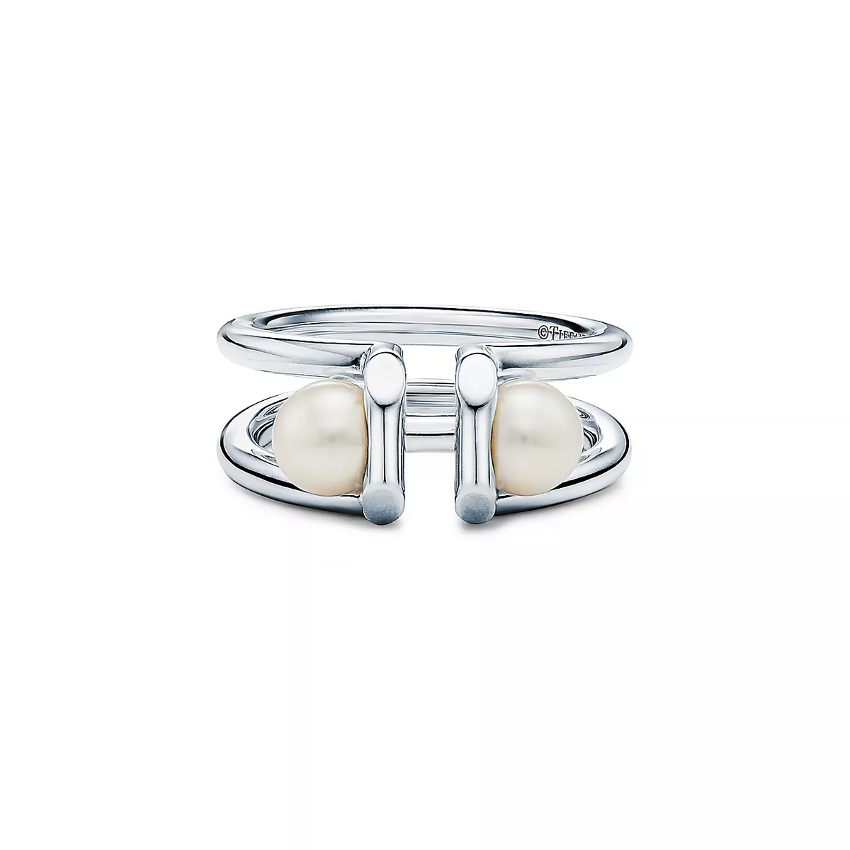 [Lume Jewelry]DOUBLE PEARL SILVER RING