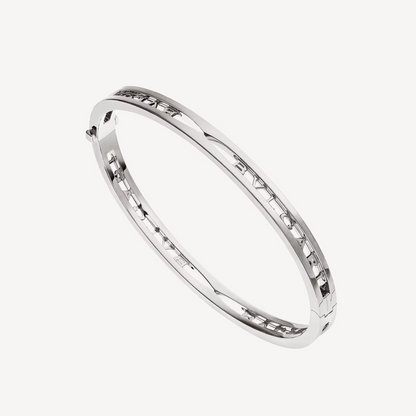 [Lume Jewelry]ZERO 1 SPIRAL LOGO SILVER BRACELET