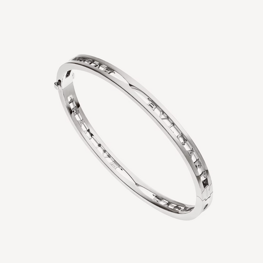 [Lume Jewelry]ZERO 1 SPIRAL LOGO SILVER BRACELET