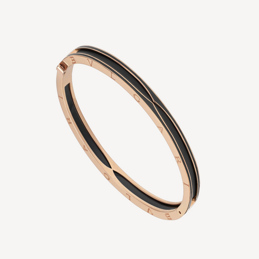 [Lume Jewelry]ZERO 1 PINK GOLD WITH MATTE BLACK CERAMIC BRACELET