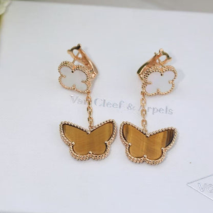 ¡®Lume Jewelry¡¯CLOVER MEDIUM 1 MOTIFS CARNELIAN  DIAMOND earrings
