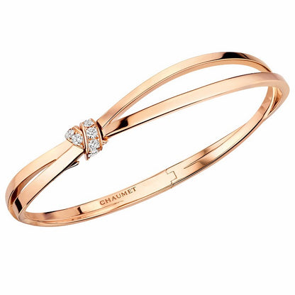 ¡®Lume Jewelry¡¯Liens Séduction Bracelet | Diamond Twisted Knot Bangle