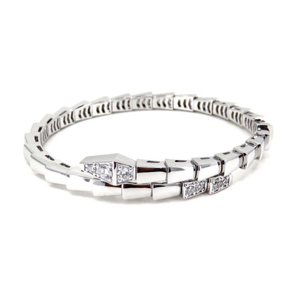 [Lume Jewelry]SERPENTI BRACELET DIAMONDS SILVER