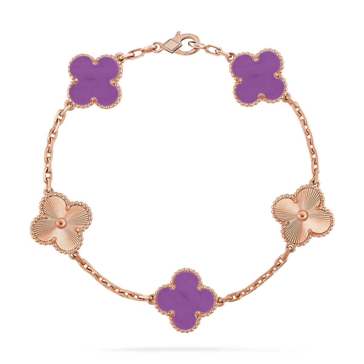 [Lume Jewelry]New  CLOVER 5 MOTIF VIOLET BRACELET COLLECTION