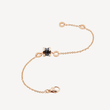[Lume Jewelry]ZERO 1 SOFT PINK GOLD AND BLACK CERAMIC BRACELET