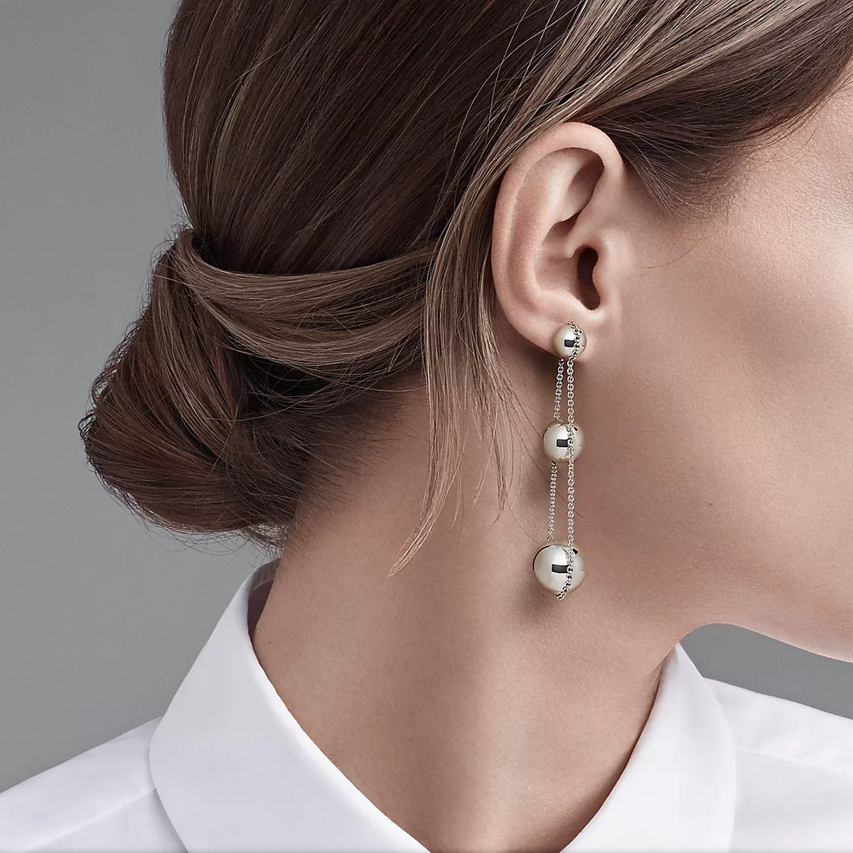 [Lume Jewelry]TRIPLE DROP SILVER EARRINGS