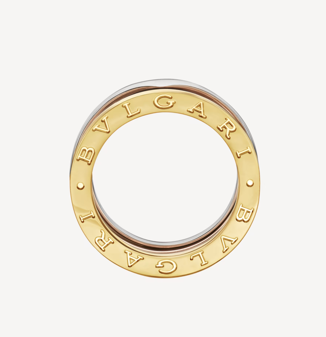 [Lume Jewelry]ZERO 1 THREE-BAND ROSE WHITE AND YELLOW RING