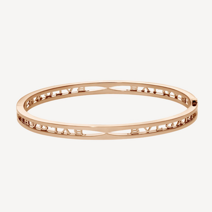 [Lume Jewelry]ZERO 1 SPIRAL LOGO PINK GOLD BRACELET