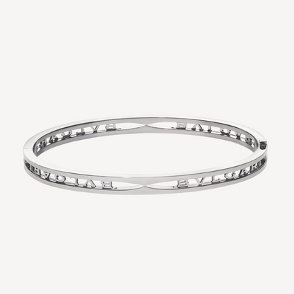 [Lume Jewelry]ZERO 1 SPIRAL LOGO SILVER BRACELET