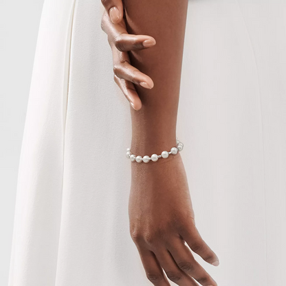 [Lume Jewelry]PEARL 7-8MM SILVER BRACELET