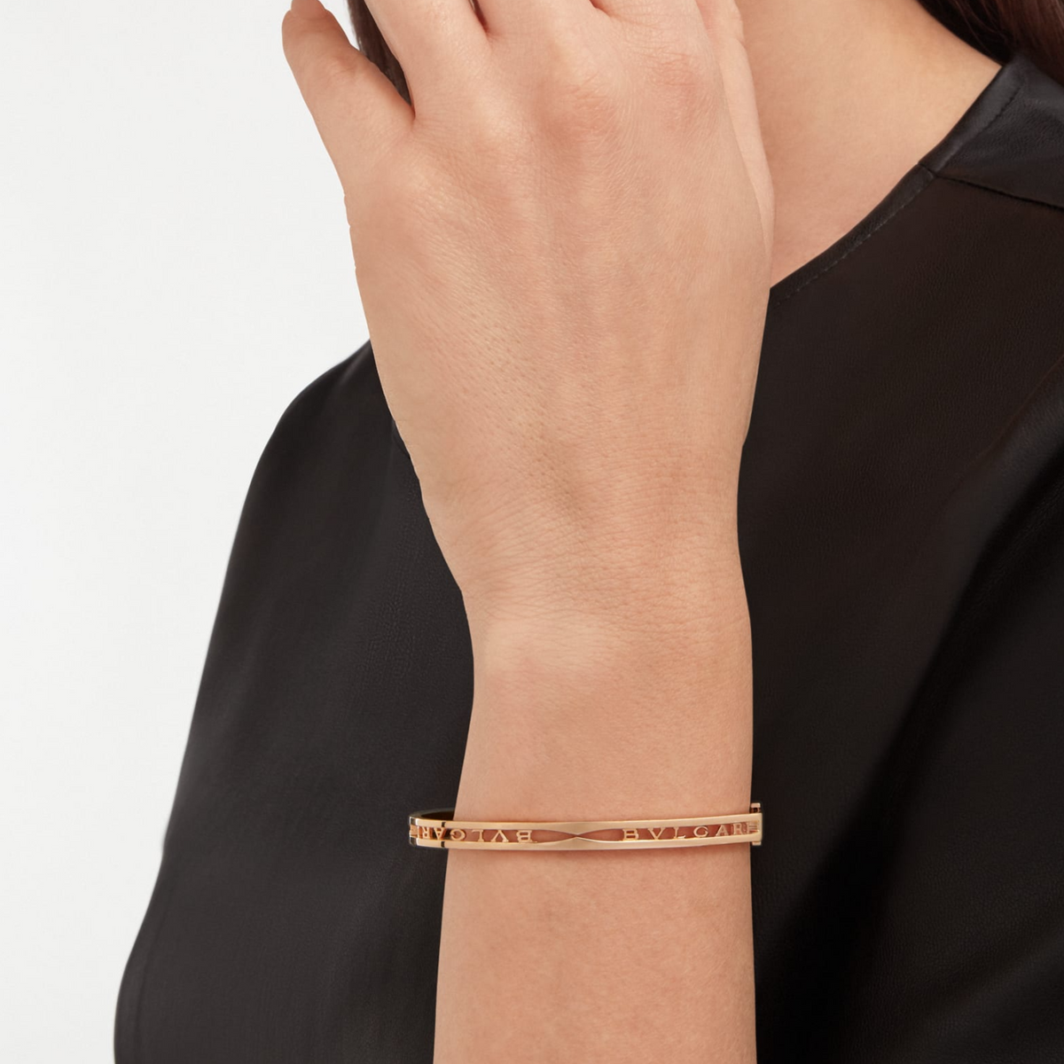 [Lume Jewelry]ZERO 1 SPIRAL LOGO PINK GOLD BRACELET