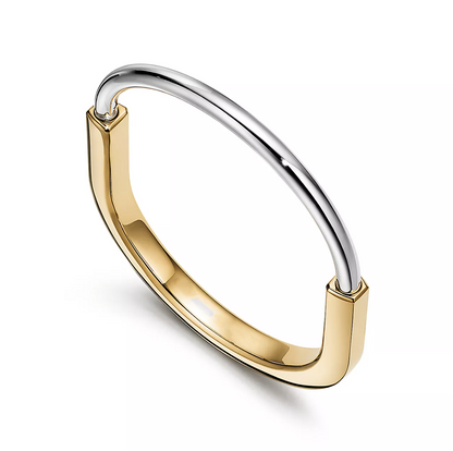 [Lume Jewelry]LOCK BRACELET YELLOW AND WHITE GOLD