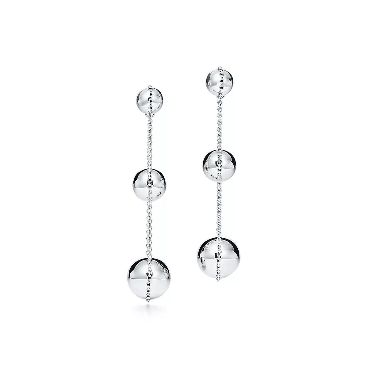 [Lume Jewelry]TRIPLE DROP SILVER EARRINGS
