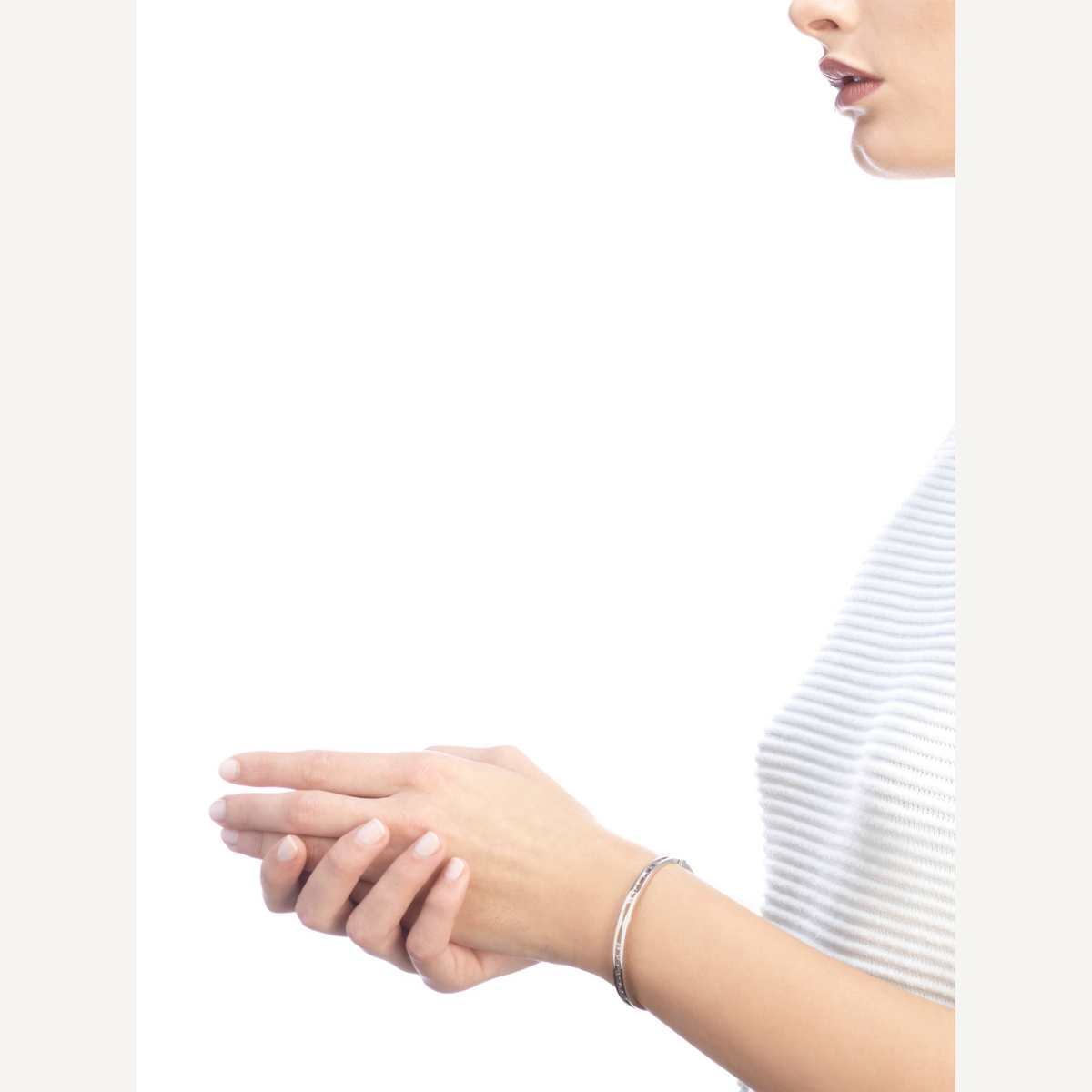 [Lume Jewelry]ZERO 1 SPIRAL LOGO SILVER BRACELET