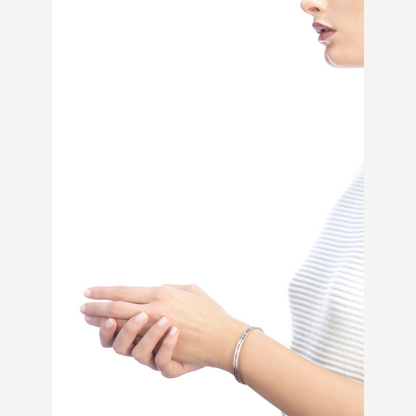 [Lume Jewelry]ZERO 1 SPIRAL LOGO SILVER BRACELET