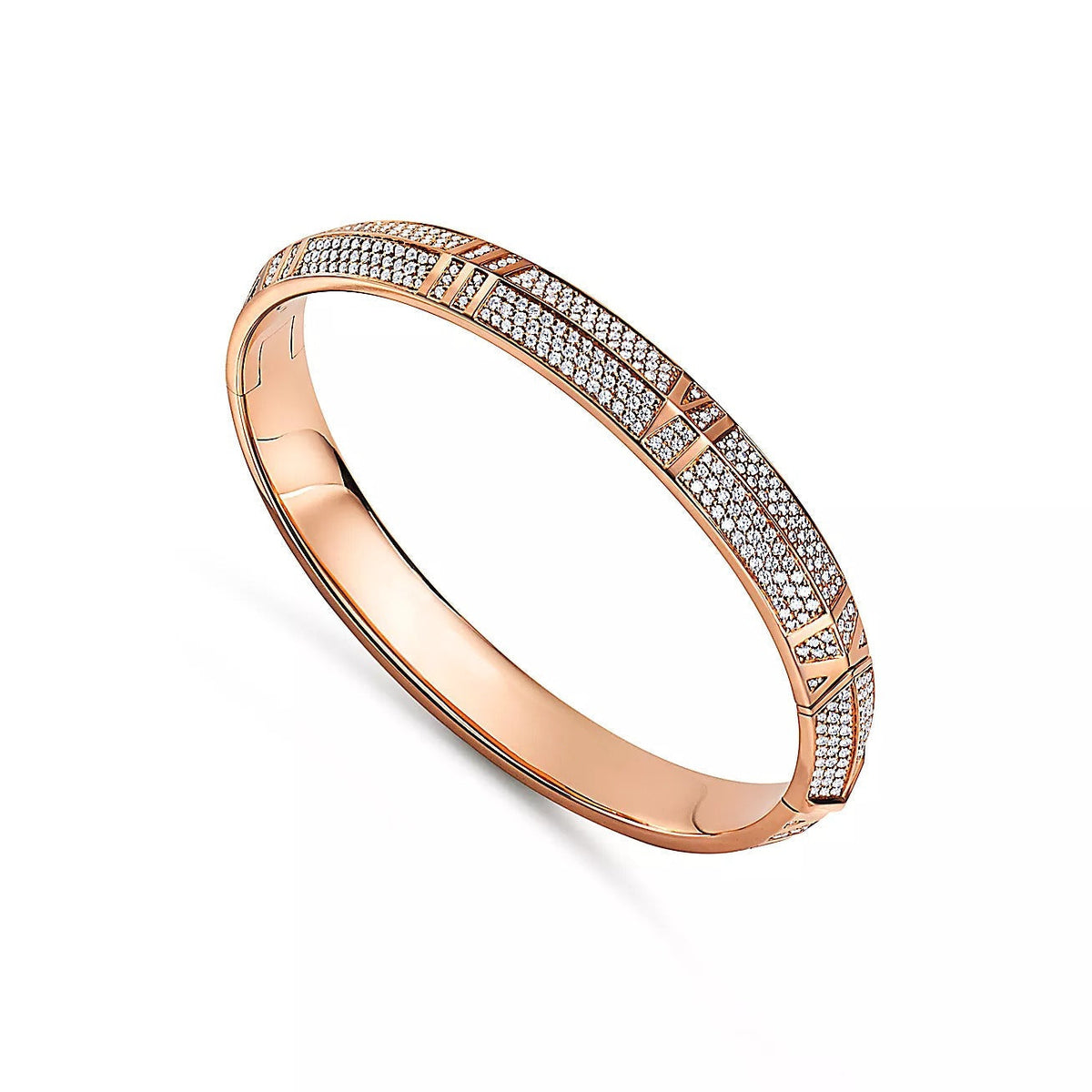 [Lume Jewelry]ATLAS X PINK GOLD DIAMOND PAVED BRACELET