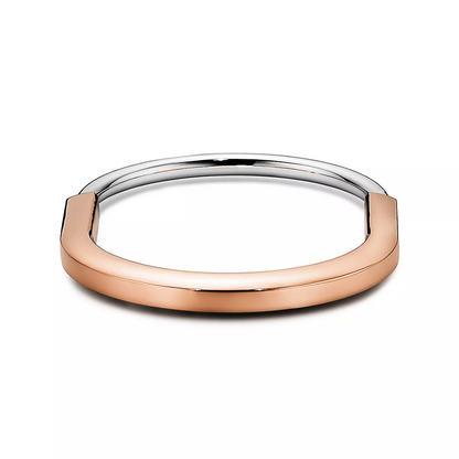 [Lume Jewelry]LOCK BRACELET ROSE AND WHITE GOLD