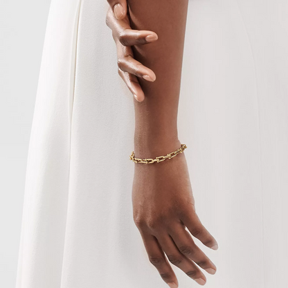 [Lume Jewelry]HARDWEAR SMALL LINK 26 MOTIF GOLD BRACELET