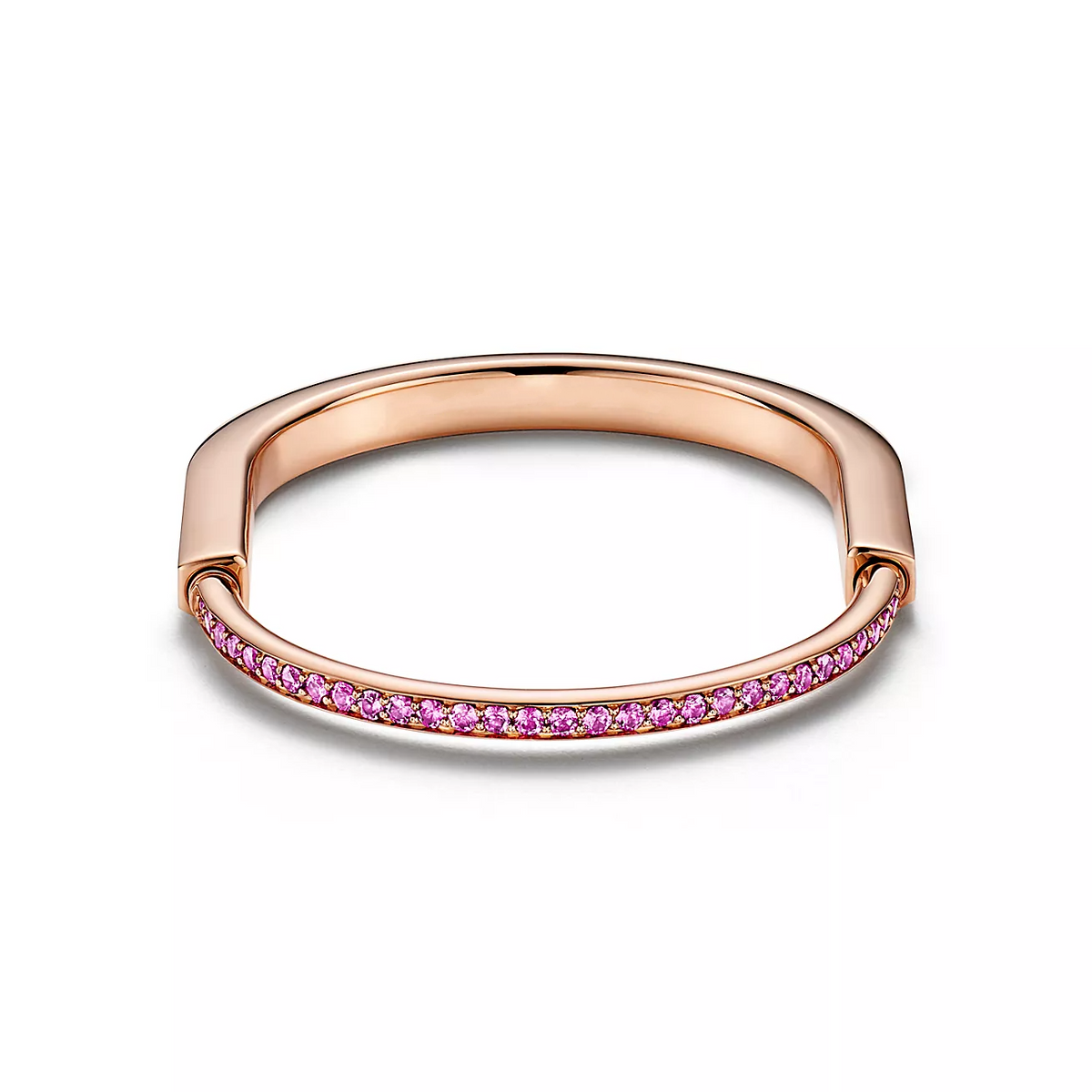[Lume Jewelry]LOCK BRACELET ROSE DIAMOND PINK GOLD