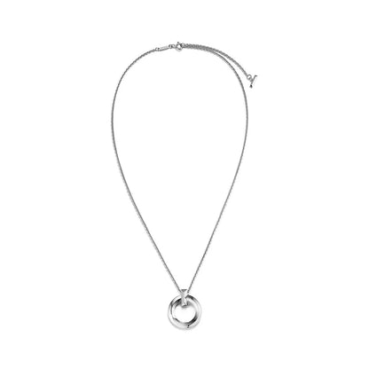 [Lume Jewelry]T CIRCLE PENDENT SILVER NECKLACE