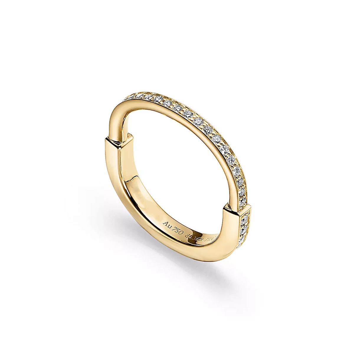 [Lume Jewelry]LOCK RING GOLD DIAMOND PAVED