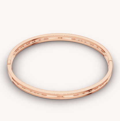 [Lume Jewelry]ZERO 1 SPIRAL LOGO PINK GOLD BRACELET