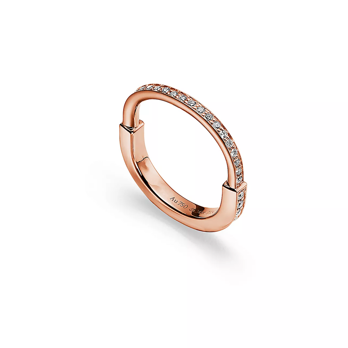 [Lume Jewelry]LOCK RING PINK GOLD DIAMOND PAVED