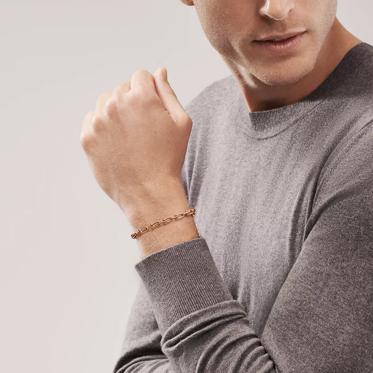 [Lume Jewelry]HARDWEAR SMALL LINK 26 MOTIF PINK GOLD BRACELET