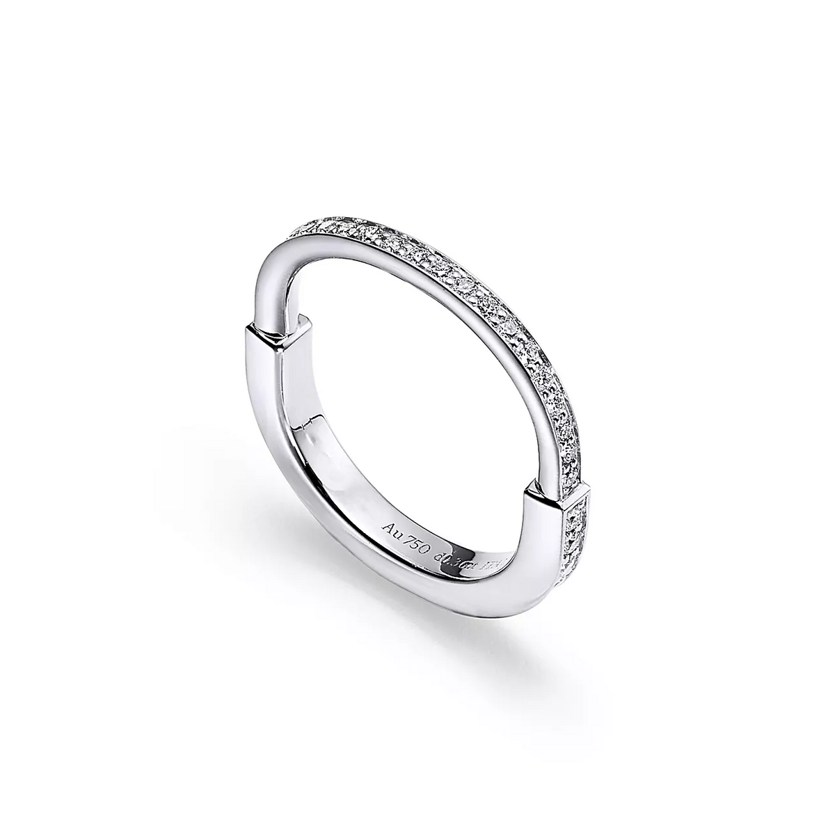 [Lume Jewelry]LOCK RING SILVER DIAMOND PAVED