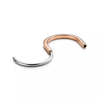 [Lume Jewelry]LOCK BRACELET ROSE AND WHITE GOLD