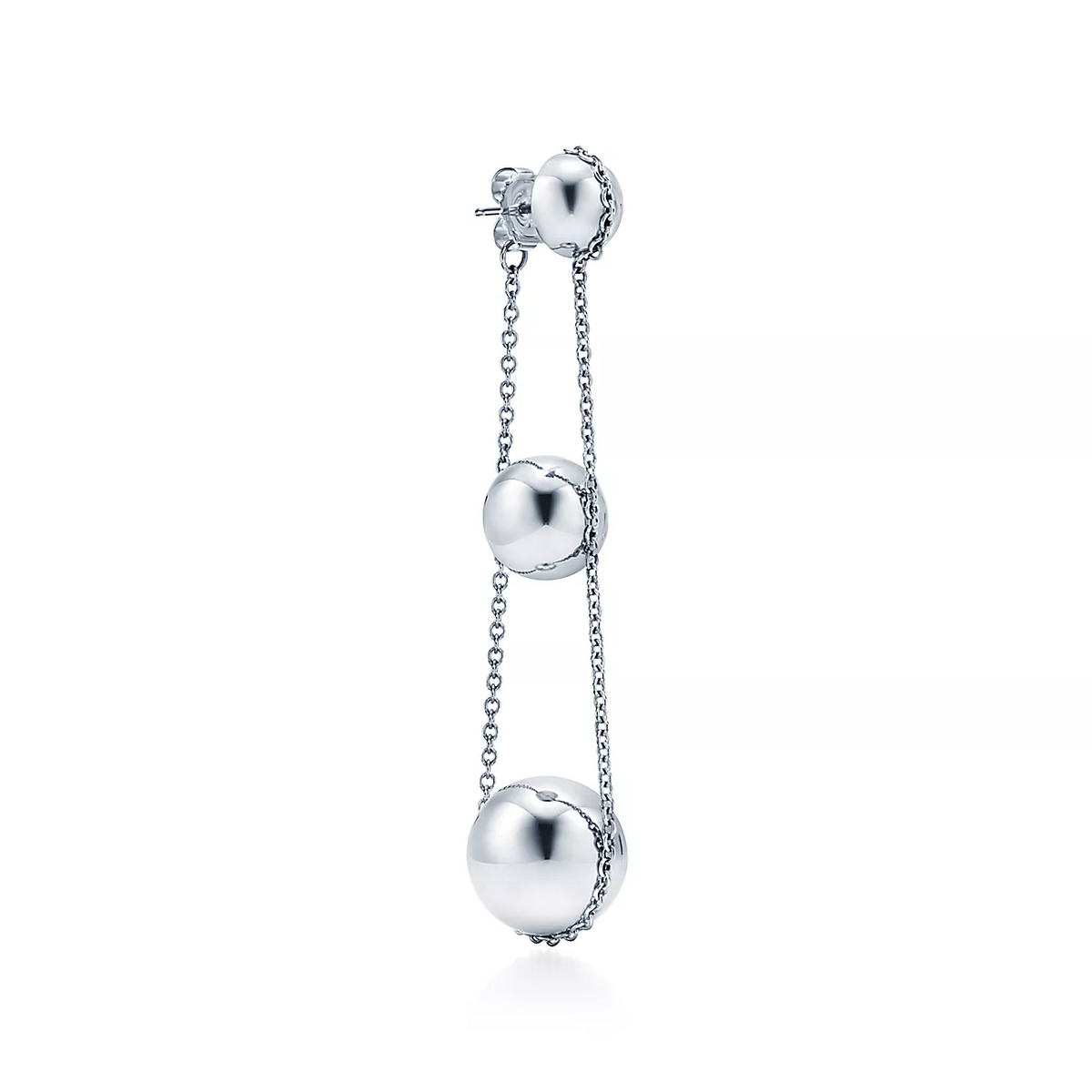 [Lume Jewelry]TRIPLE DROP SILVER EARRINGS