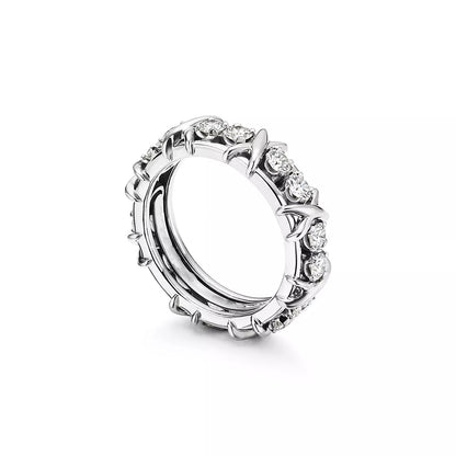 [Lume Jewelry]SIXTEEN STONE SILVER RING
