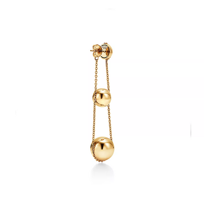 [Lume Jewelry]TRIPLE DROP GOLD EARRINGS