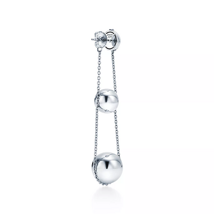 [Lume Jewelry]TRIPLE DROP SILVER EARRINGS