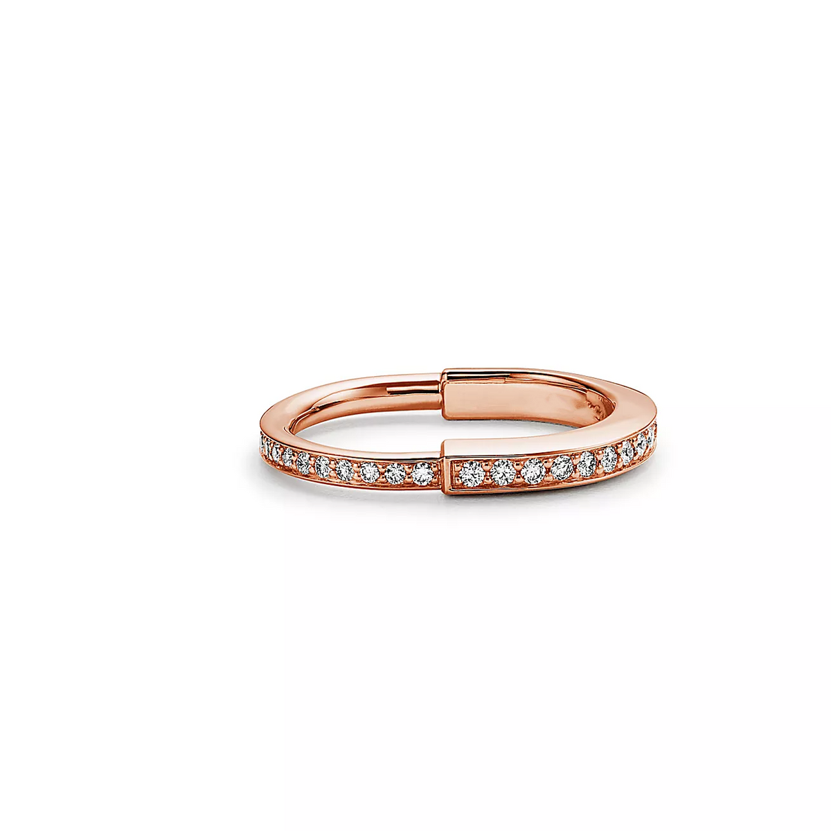 [Lume Jewelry]LOCK RING PINK GOLD DIAMOND PAVED
