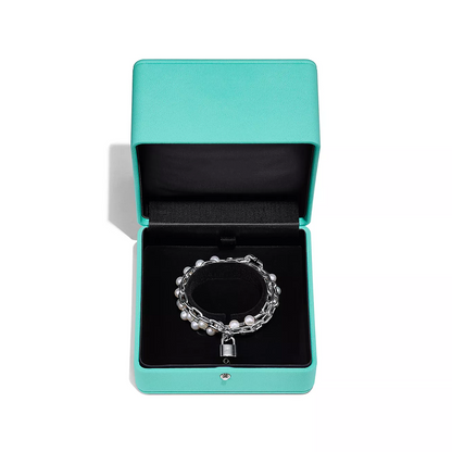 [Lume Jewelry]PEARL LOCK SILVER BRACELET