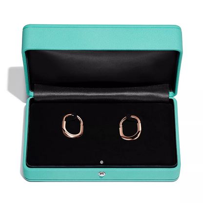 [Lume Jewelry]LOCK MEDIUM PINK DIAMOND PINK GOLD EARRINGS