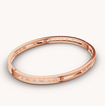 [Lume Jewelry]ZERO 1 SPIRAL LOGO PINK GOLD BRACELET