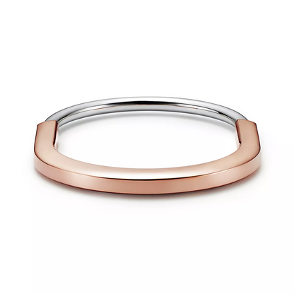 [Lume Jewelry]LOCK BRACELET ROSE AND WHITE GOLD DIAMOND