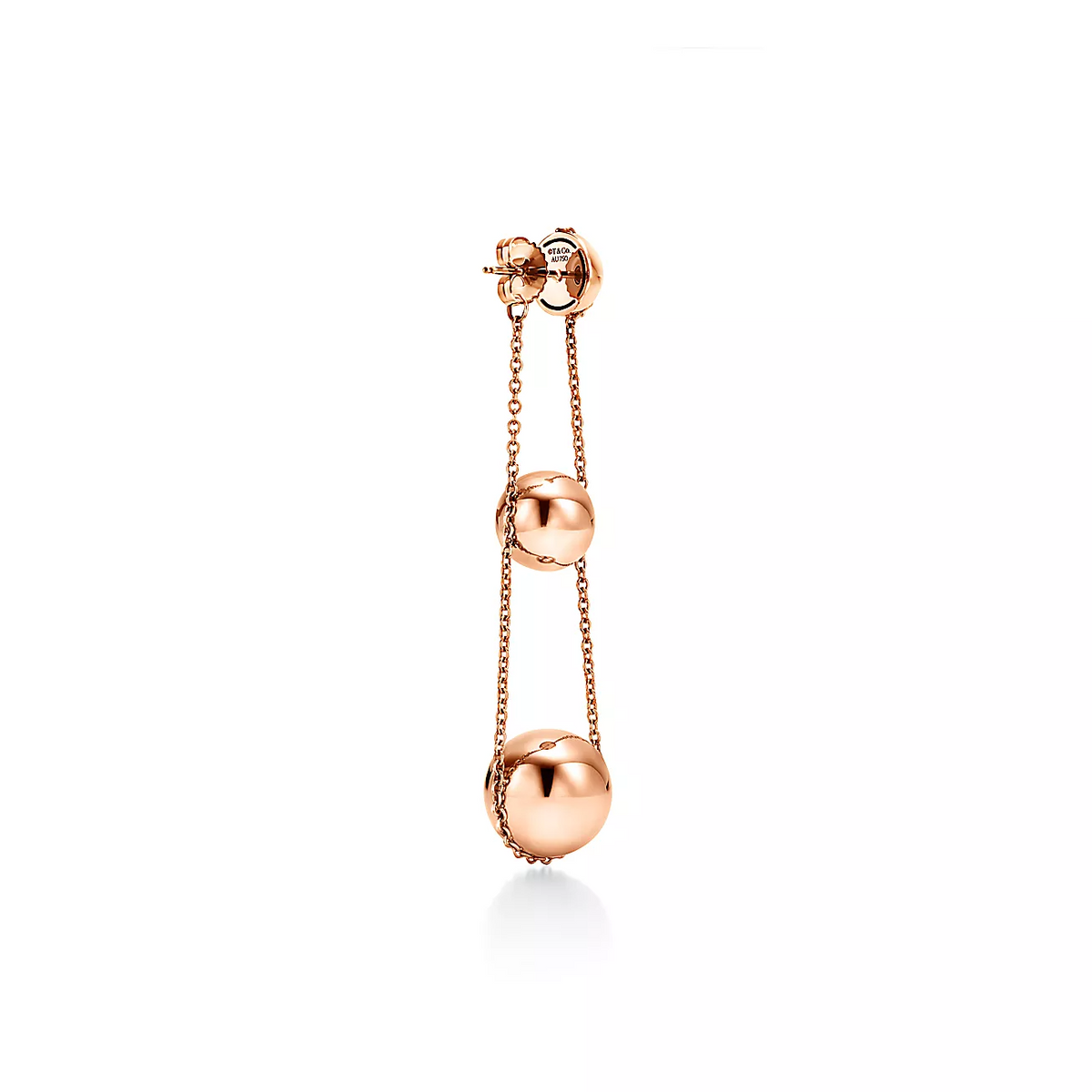 [Lume Jewelry]TRIPLE DROP PINK GOLD EARRINGS