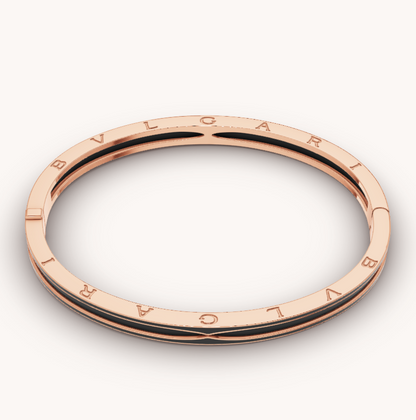 [Lume Jewelry]ZERO 1 PINK GOLD WITH MATTE BLACK CERAMIC BRACELET