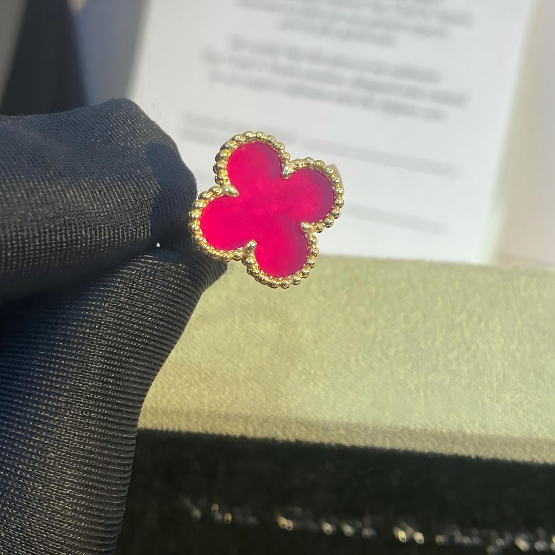 [Lume Jewelry]NEW CLOVER PINK ENAMEL RINGS