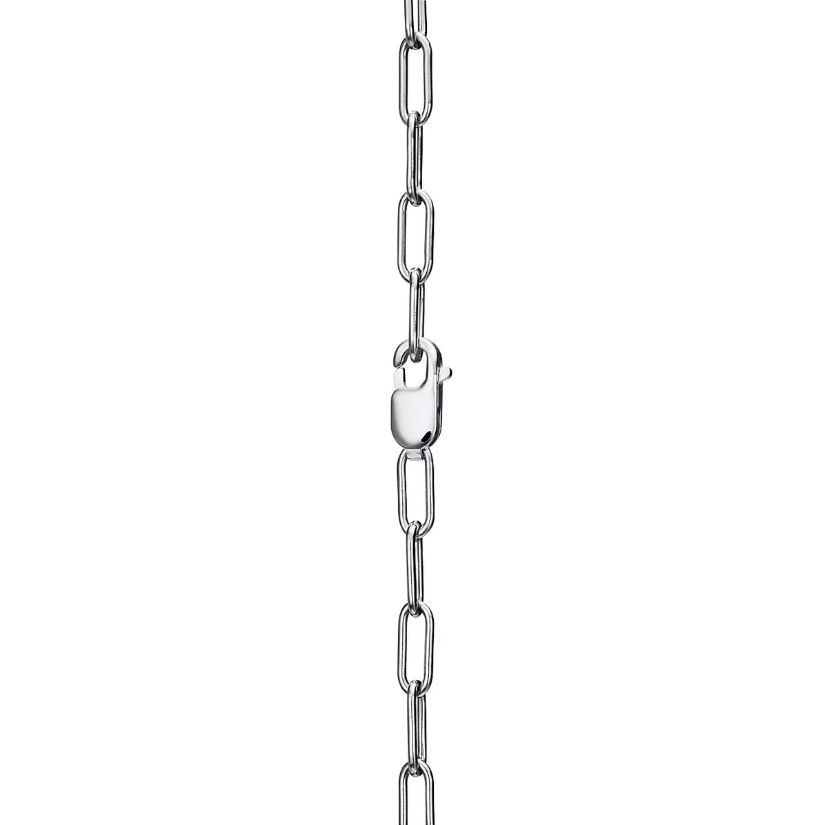 [Lume Jewelry]LOCK NECKLACE MEDIUM PENDANT SILVER PAVED DIAMONDS