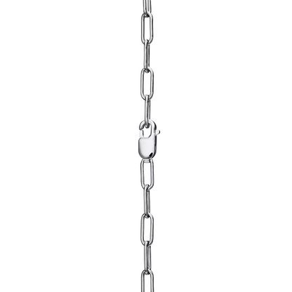 [Lume Jewelry]LOCK NECKLACE MEDIUM PENDANT SILVER PAVED DIAMONDS