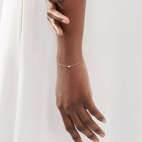 [Lume Jewelry]DIAMOND STERLING SILVER AQUAMARINE BUBBLE BRACELET