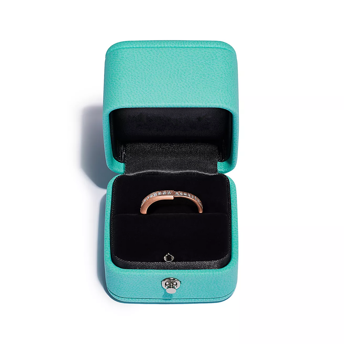 [Lume Jewelry]LOCK RING PINK GOLD DIAMOND PAVED
