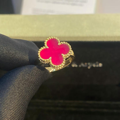 [Lume Jewelry]NEW CLOVER PINK ENAMEL RINGS