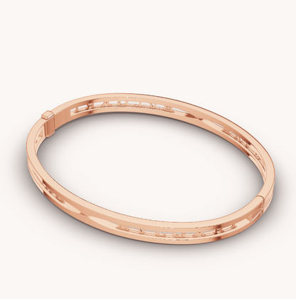 [Lume Jewelry]ZERO 1 SPIRAL LOGO PINK GOLD BRACELET